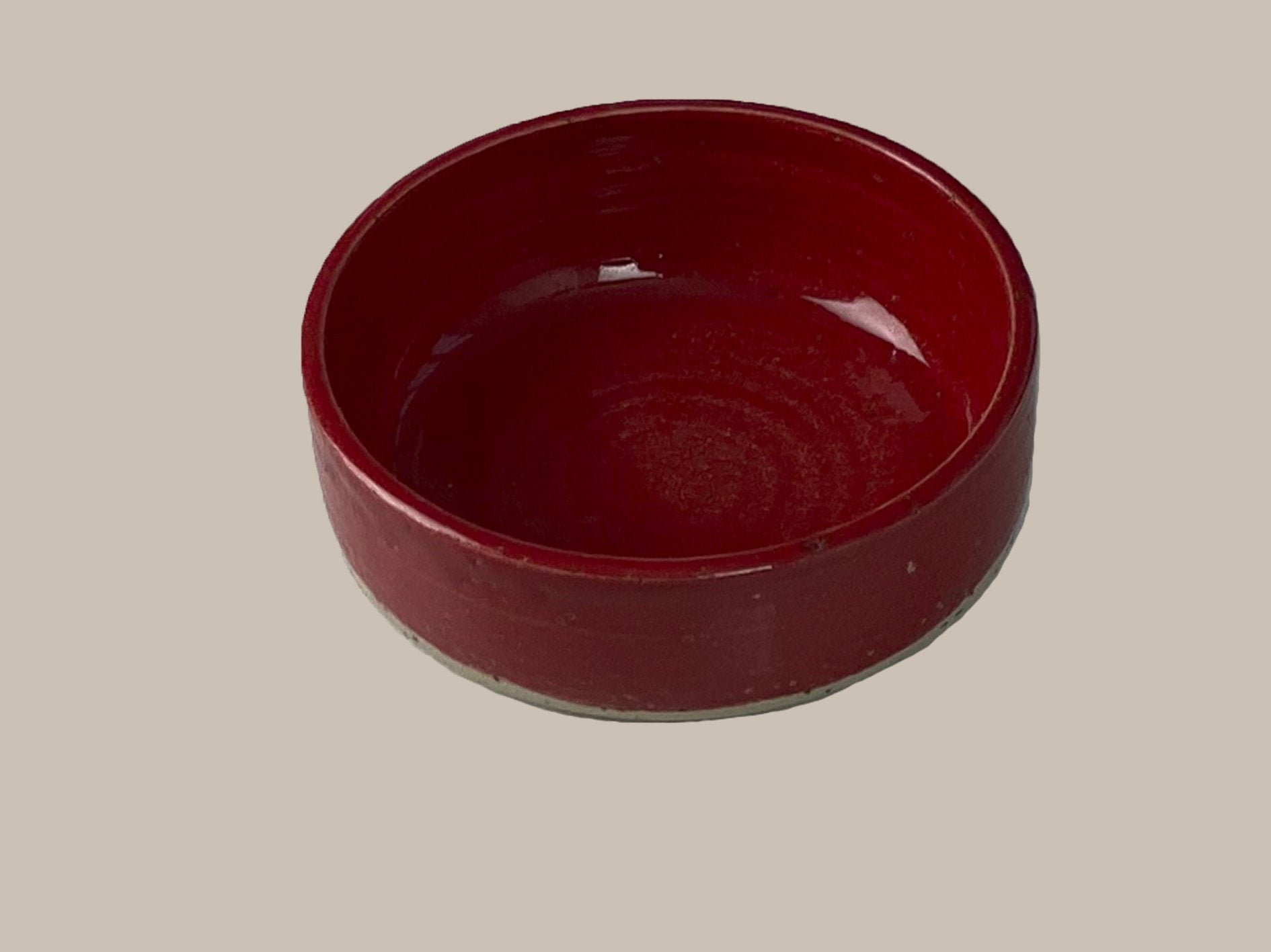 Keramik lysestage til bloklys, rød