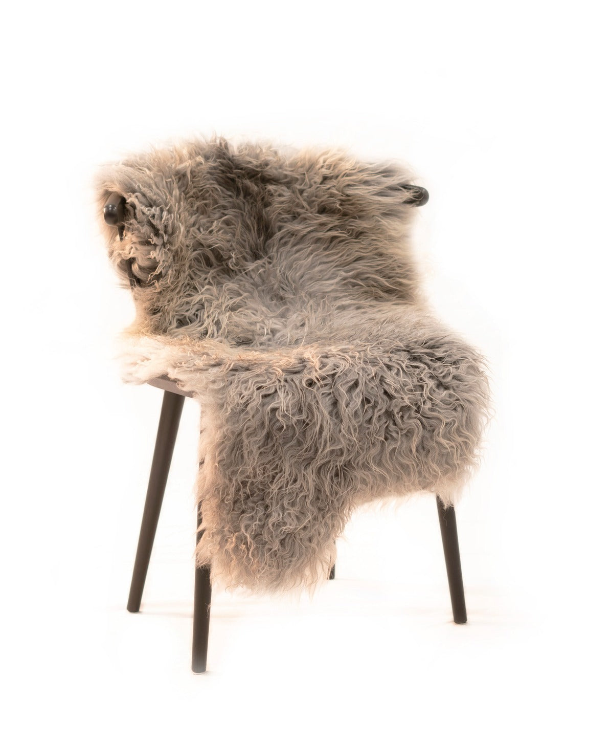 Prima Gotlandsk lammeskind - Krøllet lys pels (110x65cm)